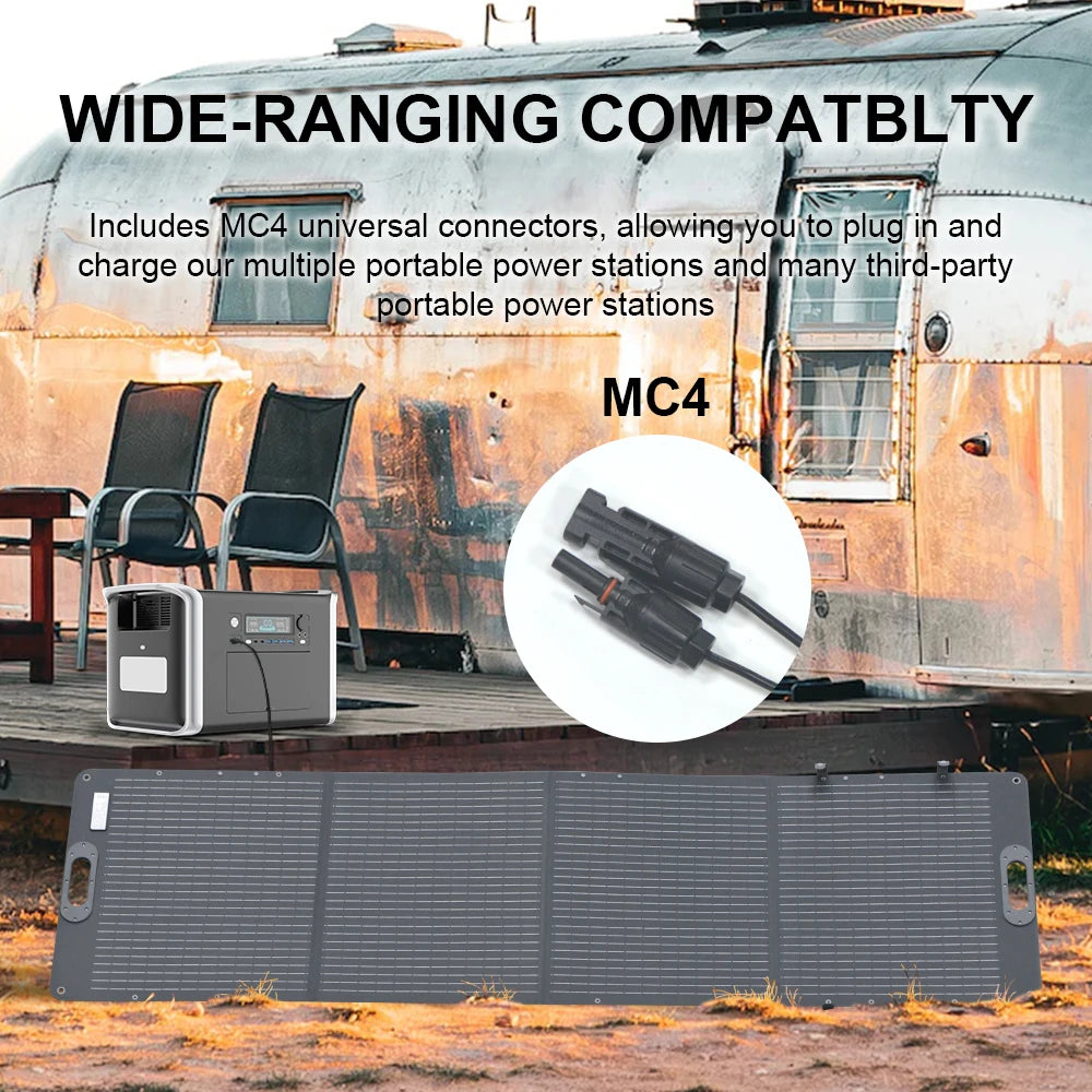 Portable Power Station Solar Generator 1000W 2000w 220V AC Outlets Power Flexible Solar Panel