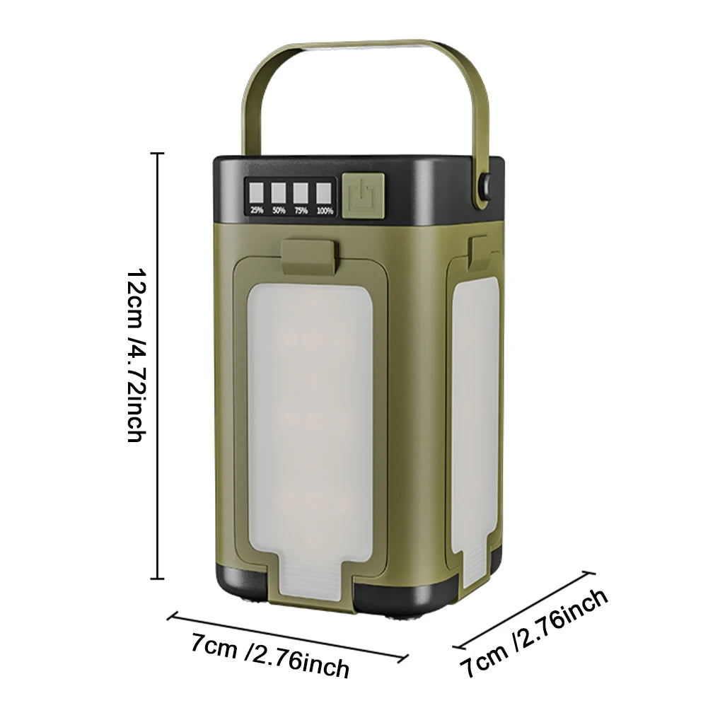 Rechargeable Lantern Power Bank Solar  Portable Flashlight LED