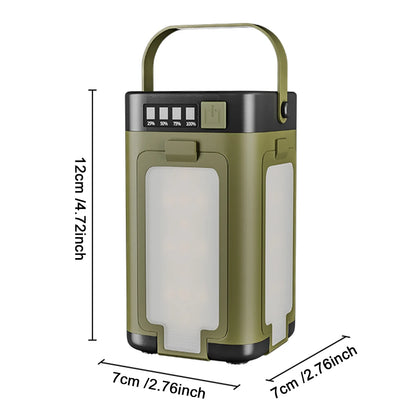 Rechargeable Lantern Power Bank Solar  Portable Flashlight LED