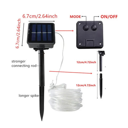 Solar LED Outdoor  Solar String Waterproof Outdoor Lighting Strips 8 Light Modes