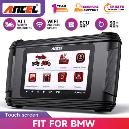 Motorcycle Scanner All System for BMW/DUCATI/HARLEY Support 30+ Functions ECU Reset Motorcycle OBD2 Diagnostic Tool