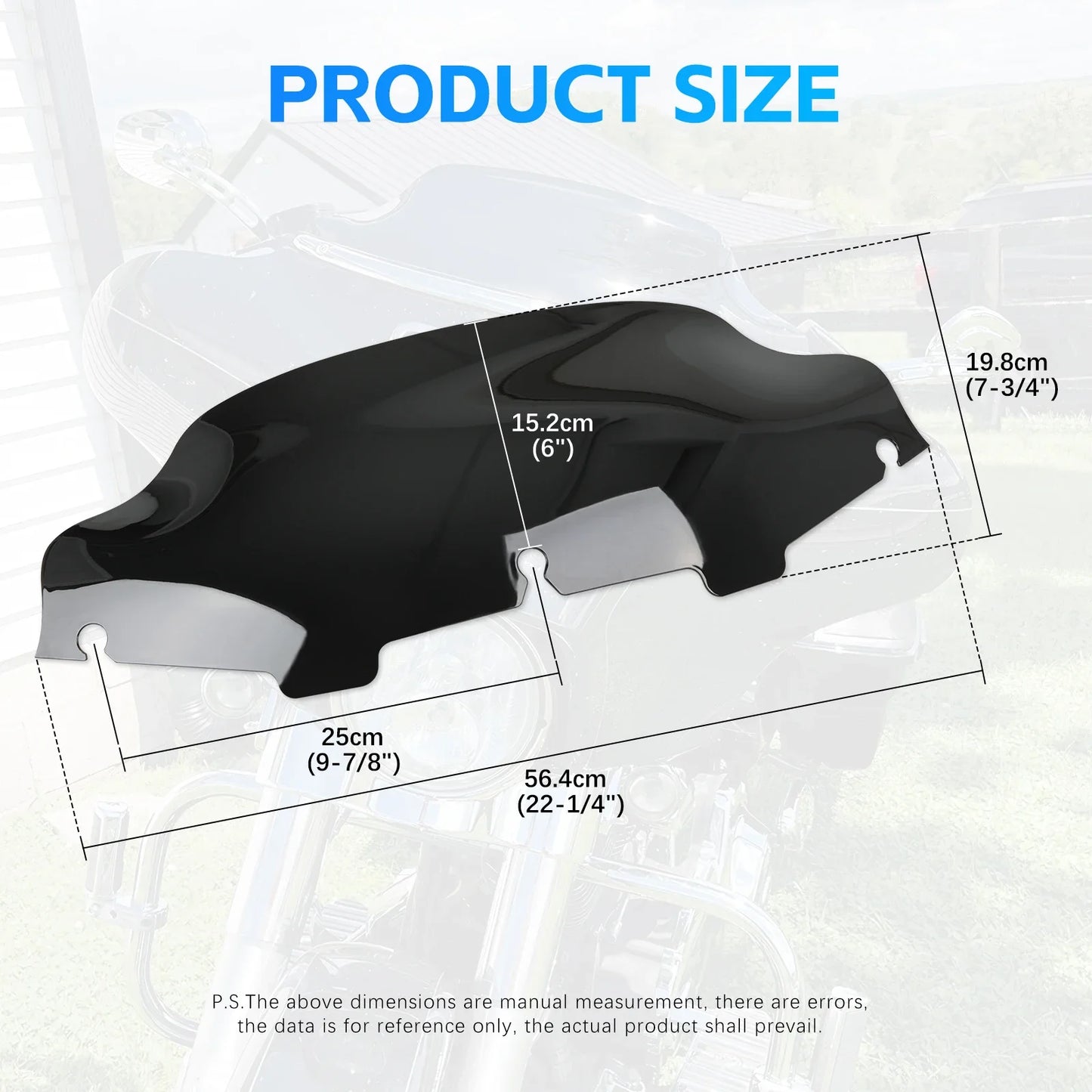 Black/Smoke4'' 6"8'' Windshield For Harley Electra Street Glide Touring1996-2013