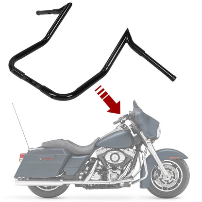 16inch Ape Hangers Meathook Monkey Bar Bagger Compatible with Harley (No Heated Grip Wires)
