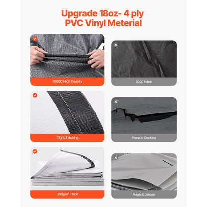 Motorized RV Awning Complete Kit 10'-20' Retractable  Aluminum Alloy Frame Outdoor Trailer