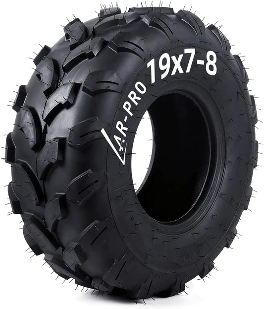 19x7-8 ATV UTV Tires, 4PR Tubeless Tires for Mini Bikes and Go Karts