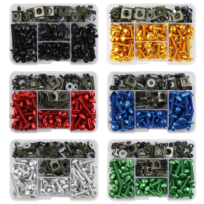 177PCS Motorcycle Fairing Protector Screws Nut Kit