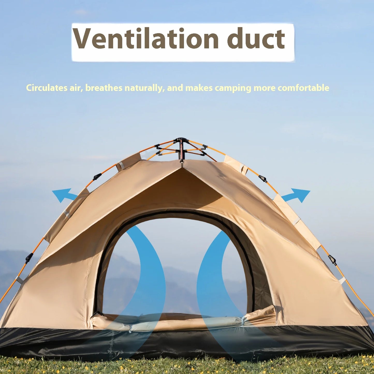 Portable 3-4 Person Sun & Rain Shelter for Camping