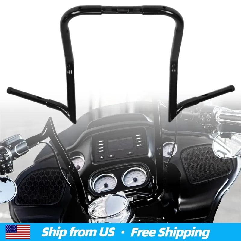 16inch Ape Hangers Meathook Monkey Bar Bagger Compatible with Harley (No Heated Grip Wires)