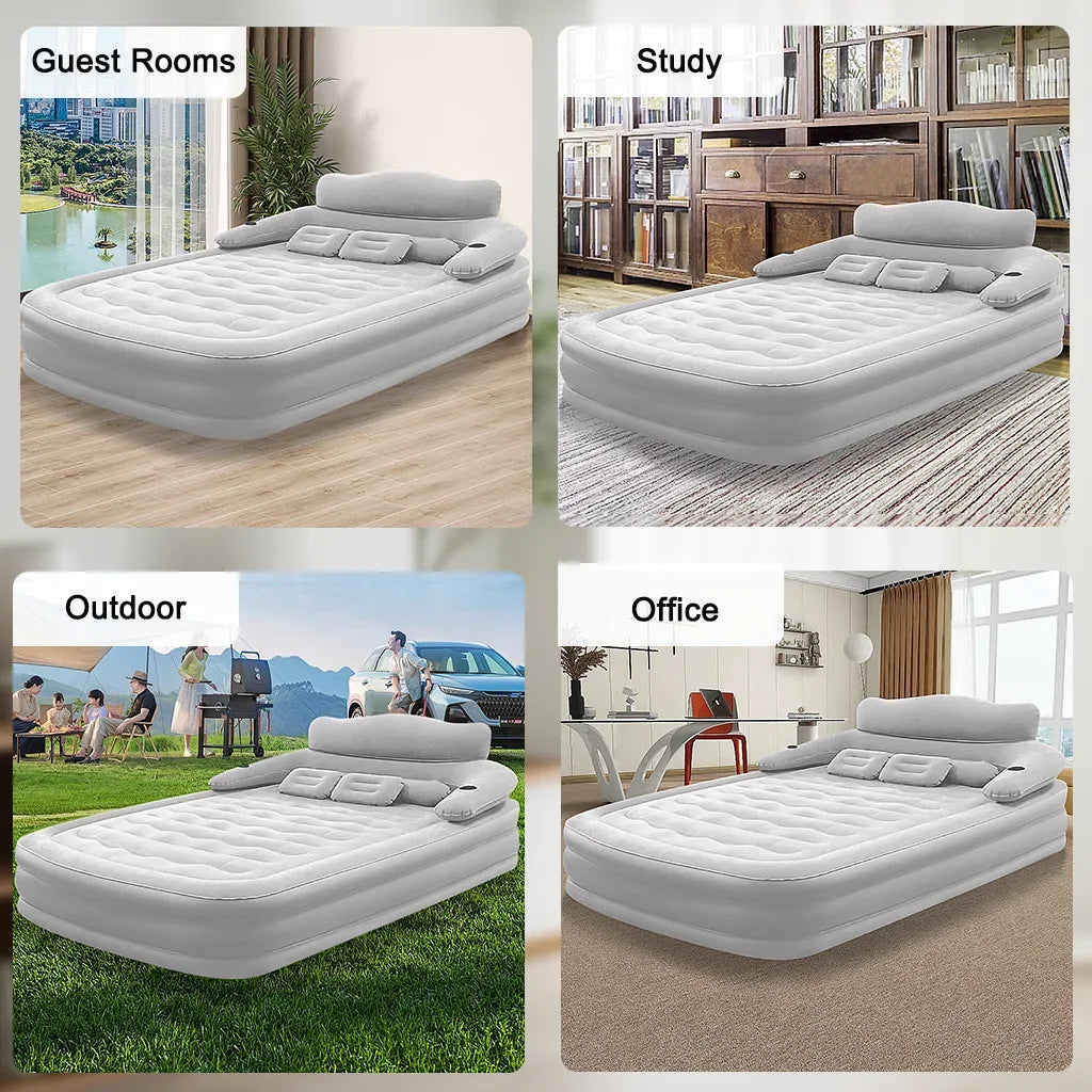 2 Person Built-In Pump Camping Mattress PVC Automatic Inflatable