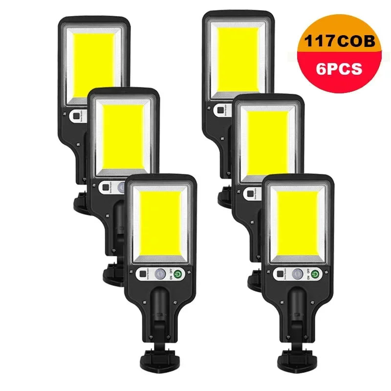 1-6Pcs Outdoor Solar Lights 3 Modes Motion Sensor Solar