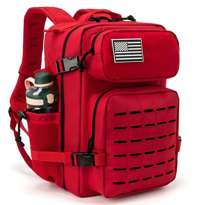 Durable Versatile Tactical Fishing  Webbing Dual Side Bottle Pockets Outdoor Hiking Bag