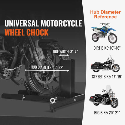 1800lbs Heavy-duty Steel Motorcycle Front Wheel Stand with Adjustable Holes
