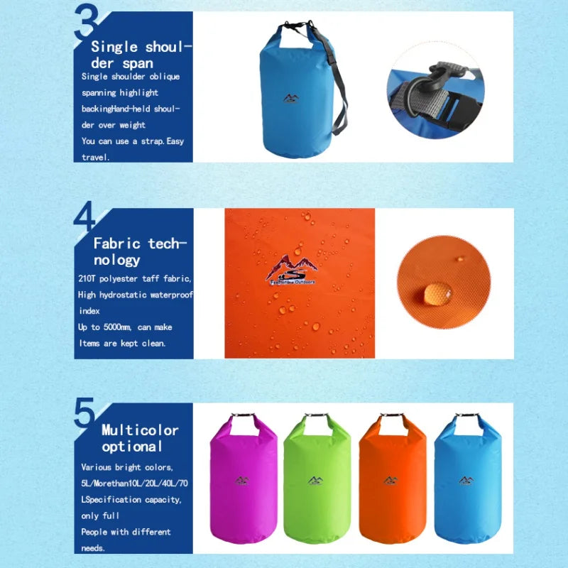 Waterproof Dry Bag Sack for Camping or Outdoor Water bag Storage