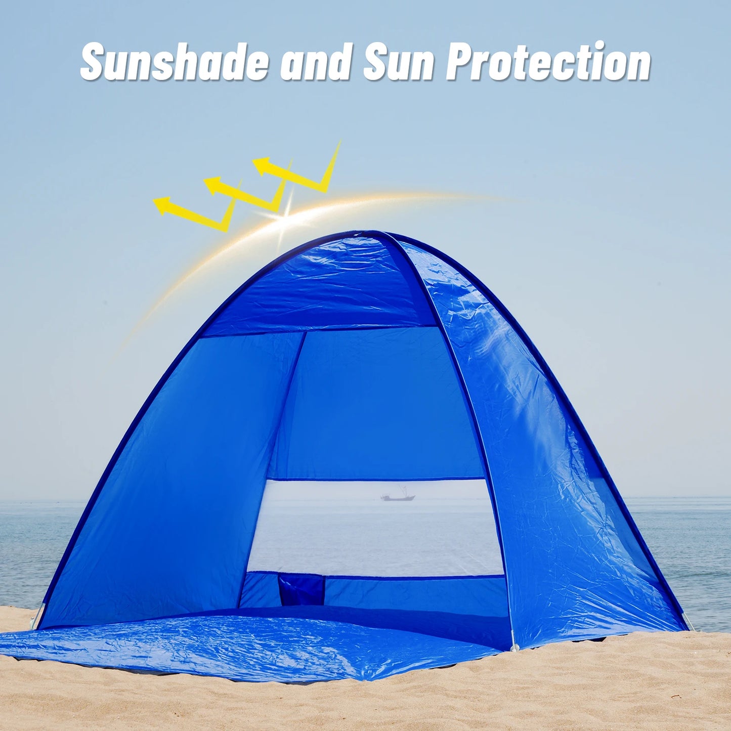 Pop-up beach tent, with handbag