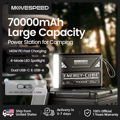 LED Camping Lantern Large Capacity Battery w/ Rechargeable Lamp LED