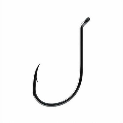 Long Shank Hook, Platinum Black