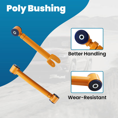 4Pcs Adjustable Front Upper & Lower Control Arms for Jeep