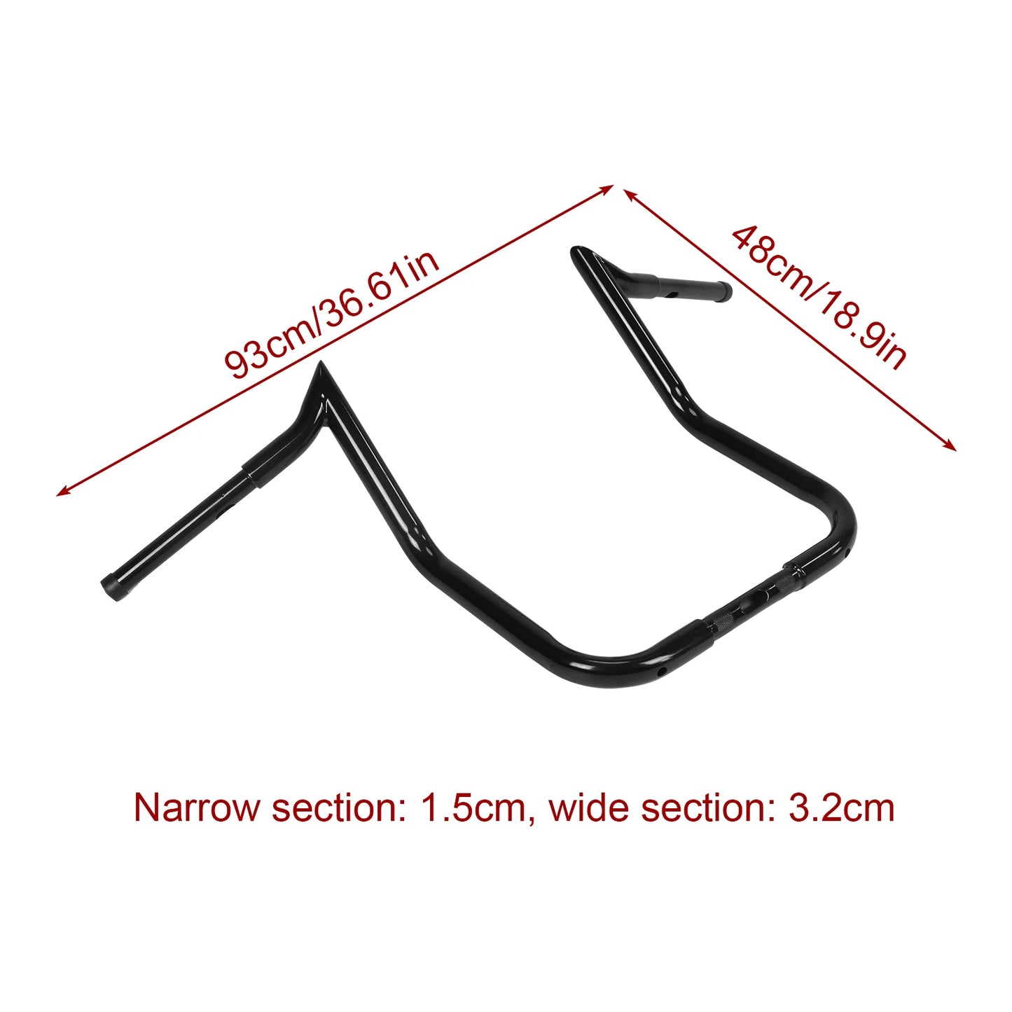 16inch Ape Hanger Handle Bars Compatible for Harley (No Heated Grip Wires)