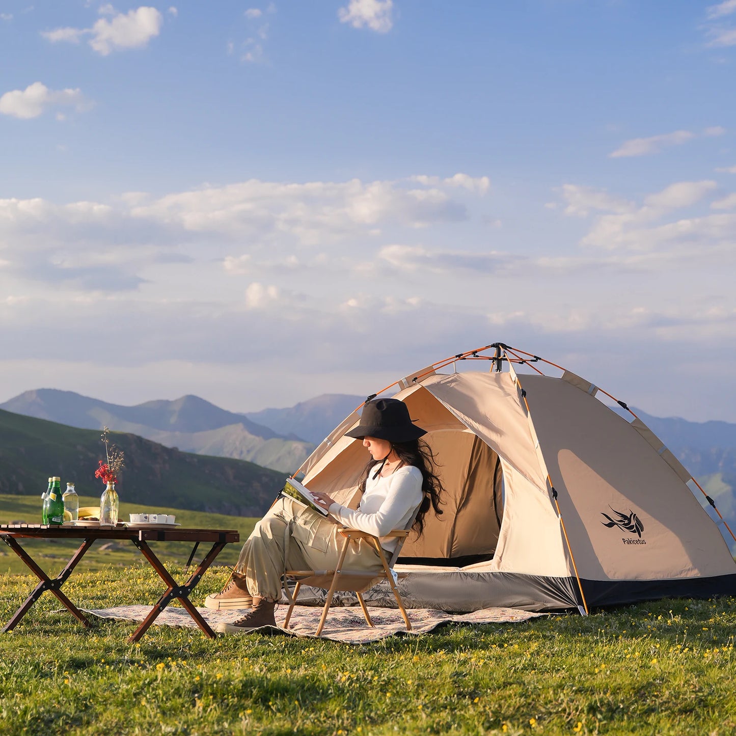 Portable 3-4 Person Sun & Rain Shelter for Camping