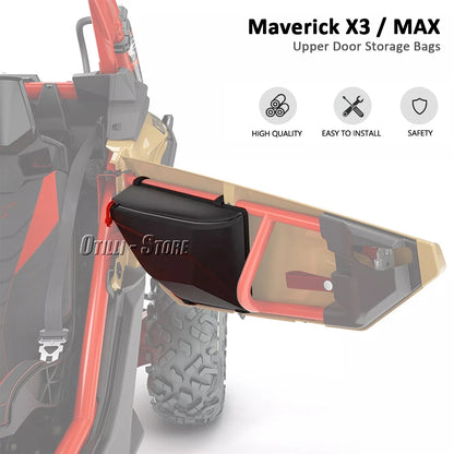 UTV Can am Maverick Accessories Side Storage Door Bag Front Upper Door Bags Organizer