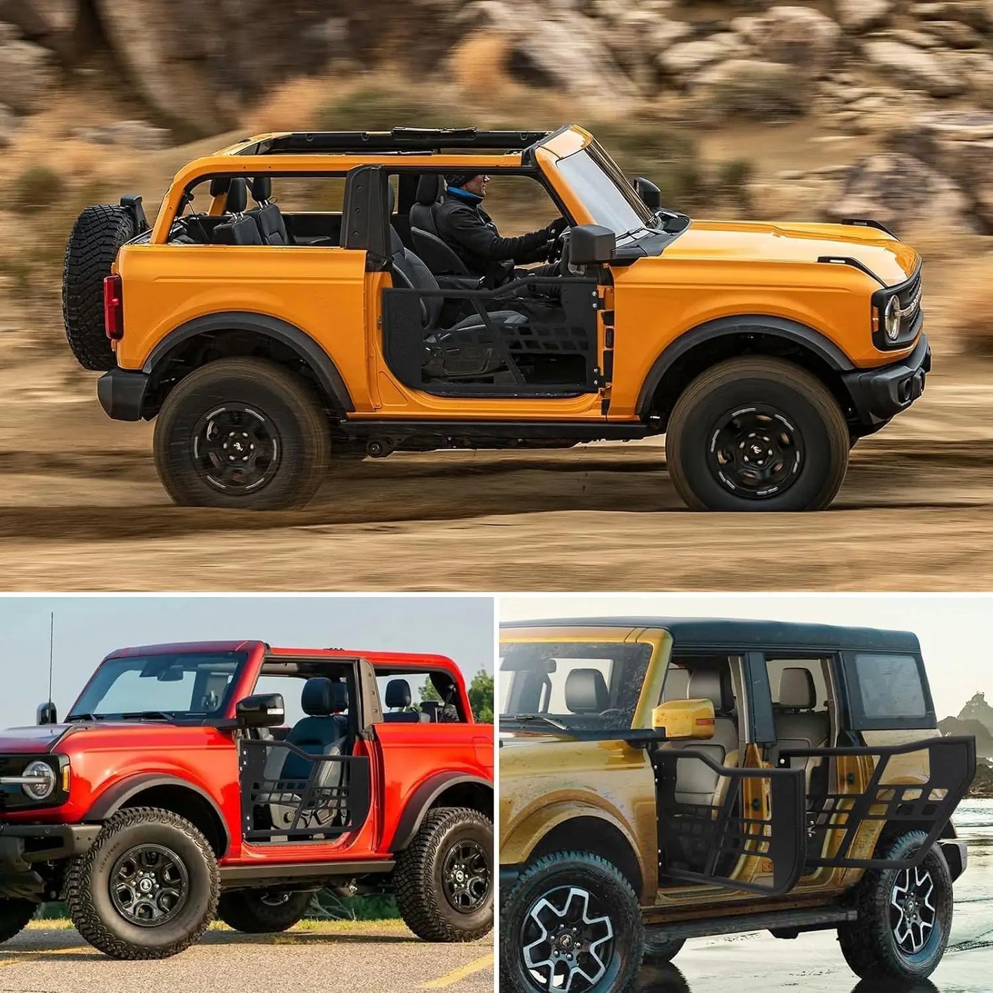 Off-Road Tubular Trail Doors Wrangler JK 2007-2018 4-Door, Front & Rear