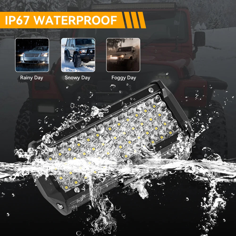 7 Inch Square Spot Pods High/Low Beam waterproof 4inch Led Work Driving Lamp For Off Road SUV UTV ATV Fog LED