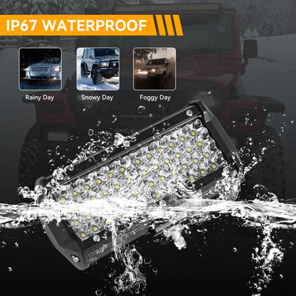 7 Inch Square Spot Pods High/Low Beam waterproof 4inch Led Work Driving Lamp For Off Road SUV UTV ATV Fog LED