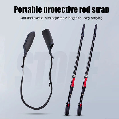 1-10PCS Fishing Rod Adjustable Fishing Rod Sleeves Cover Strap