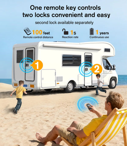 Fingerprint,Remote Keypad, Full Metal Camper Trailer Replacement