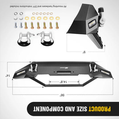 Rear / Front Bumper Compatible for 2018-2024 Jeep Wrangler