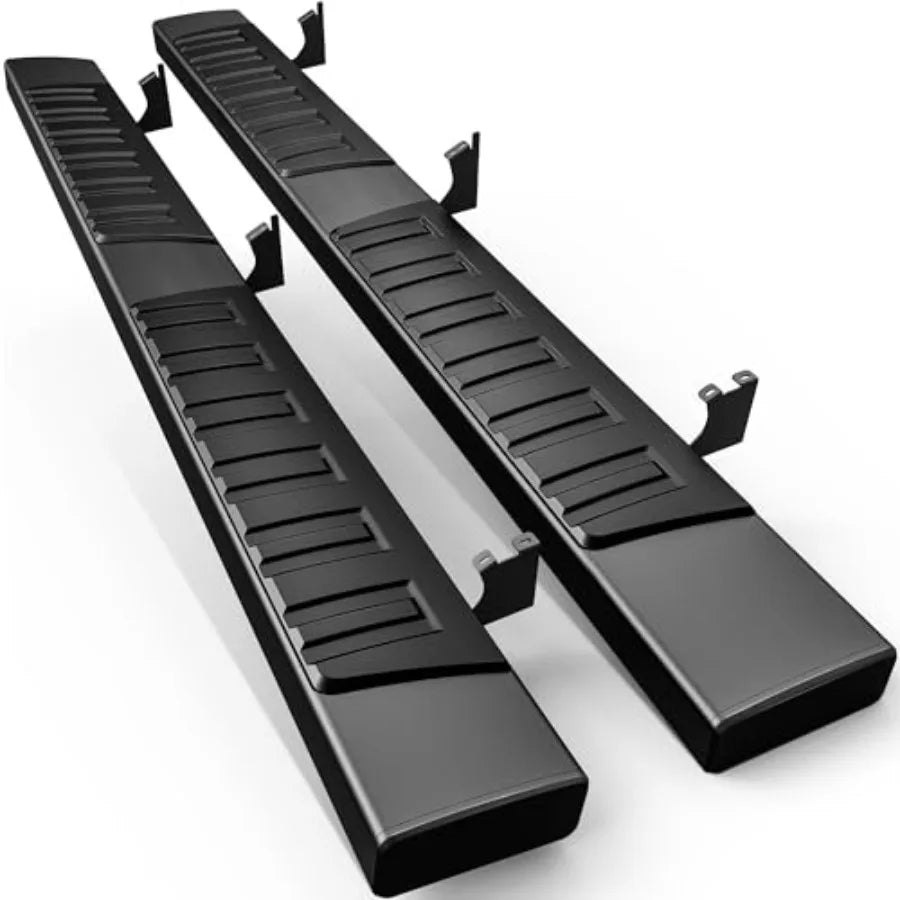 Running Boards for Tacoma 2005-2023 Double/Crew Cab Textured Black Carbon Steel Side Step Rails Tube Nerf Bar
