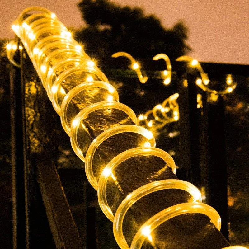 Solar LED Outdoor  Solar String Waterproof Outdoor Lighting Strips 8 Light Modes
