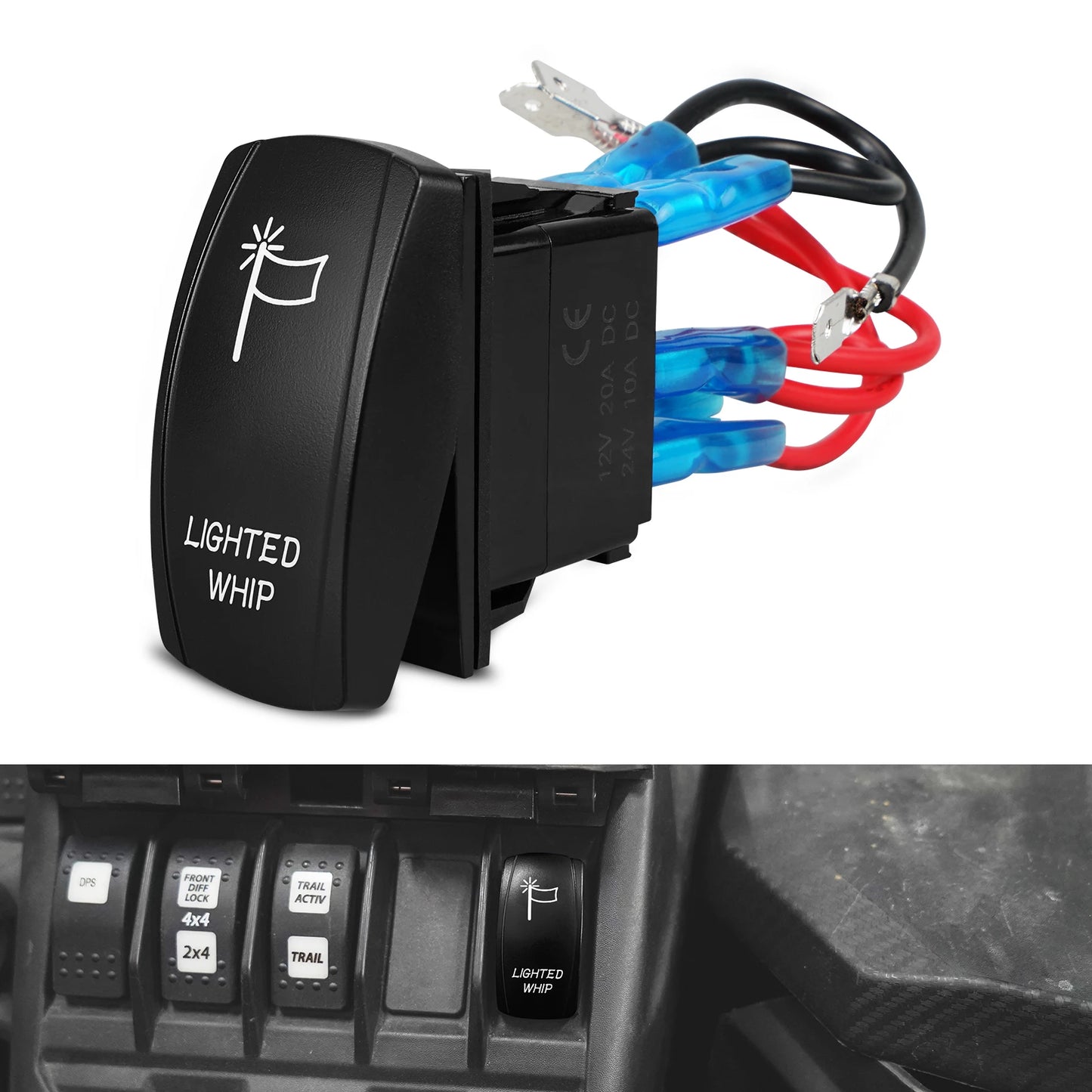 UTV LED Whip Lights Switch
