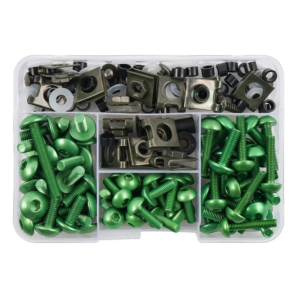 177PCS Motorcycle Fairing Protector Screws Nut Kit