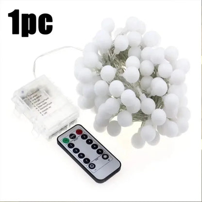 Outdoor Christmas LED String Lights - Waterproof Solar-Powered Decor - Perfect for Garden, Courtyard, Wedding & Terrace