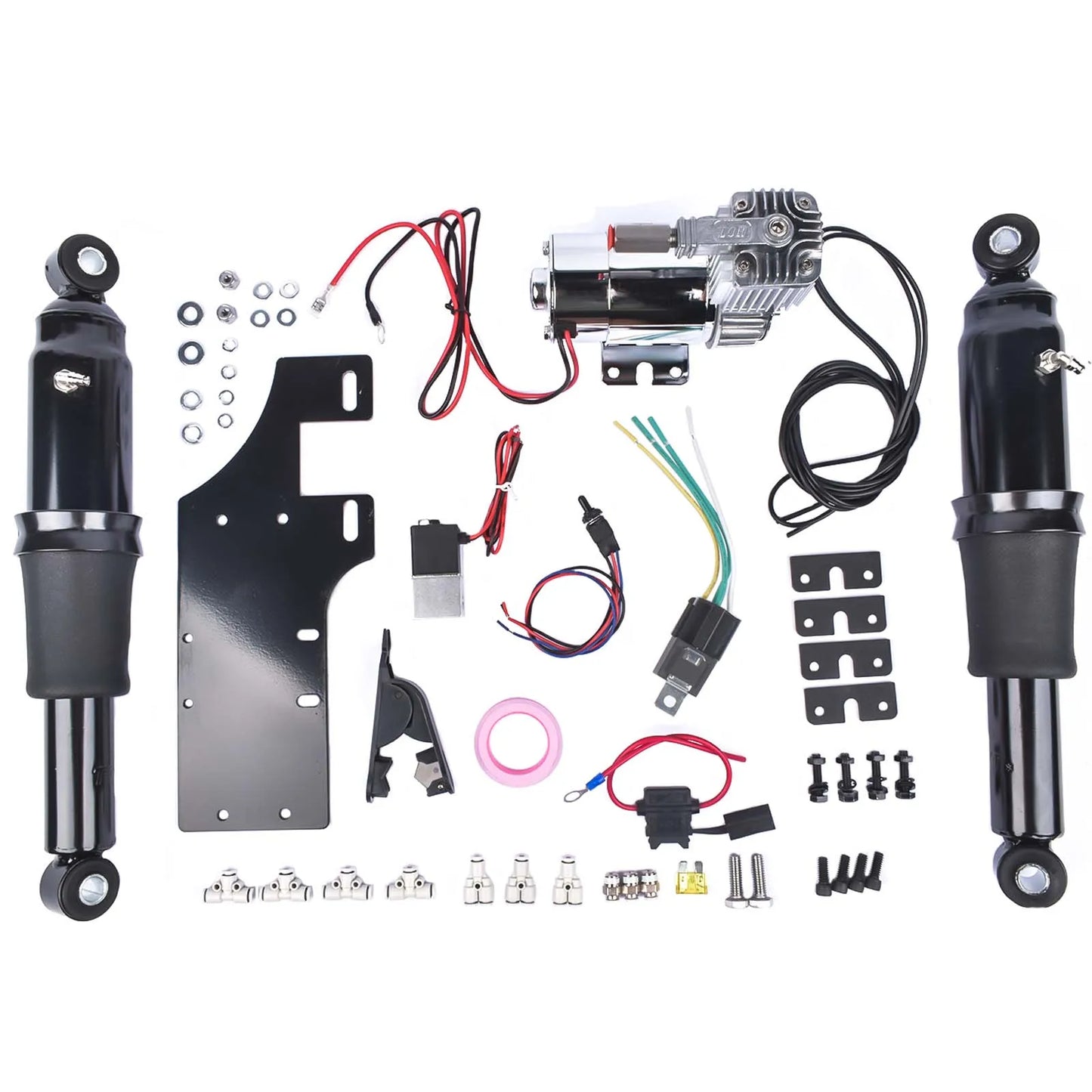 Rear Air Ride Suspension Set For Harley Touring Road King Street Glide 1994-2023