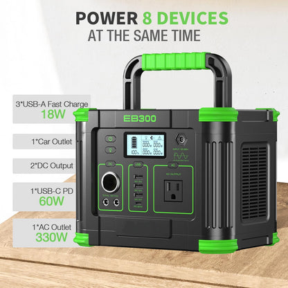 Compact Portable Power Station Solar Generator with Wireless Charger for Outdoor Camping Emergency Backup