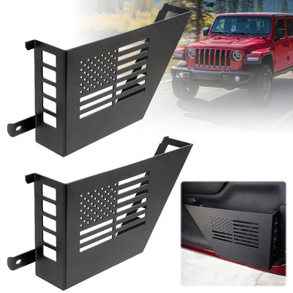 2Pcs Metal Front Door Storage Box  2007-2018 Jeep Wrangler