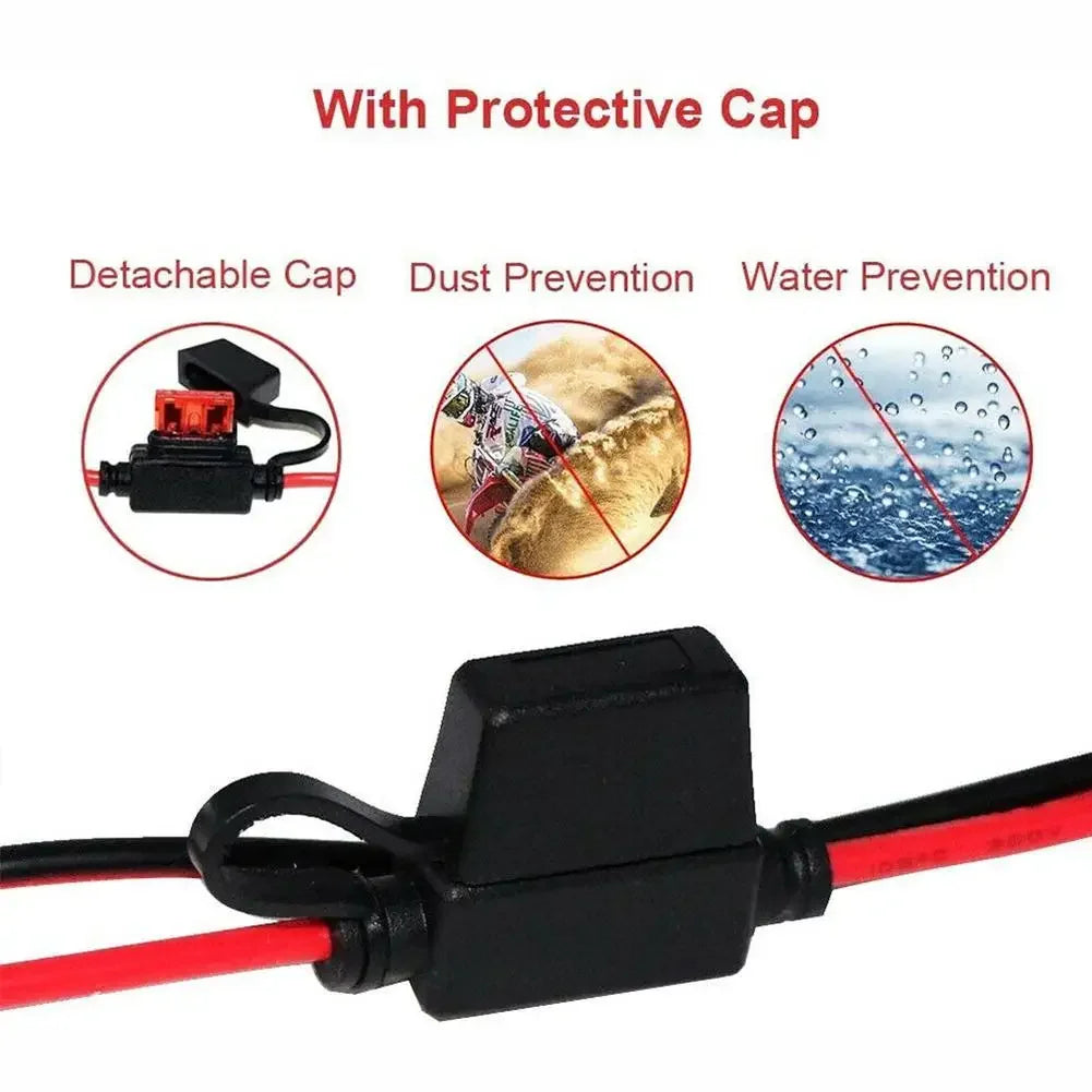 12V Charger Cable For  Battery Terminal To SAE  Charger/Maintainer