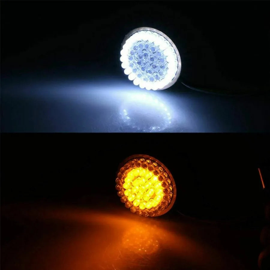 1157 Front Rear LED Turn Signal, 2 Inch Bullet Running Light for Harley Street Glide, Dyna, sportster