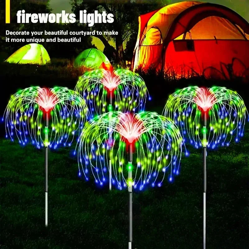 Solar Firework Lights Waterproof Garden Lights Outdoor Solar Lights