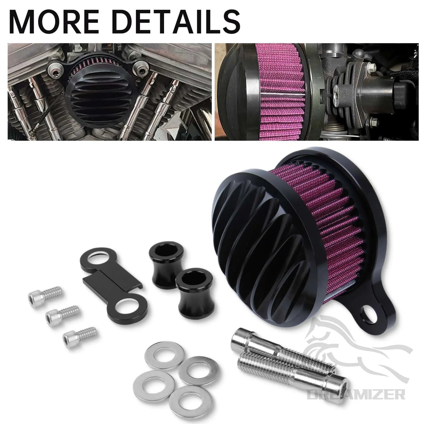 Air Cleaner Intake Filter For Harley Davidson Sportster 883 1200 1991-2016