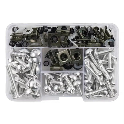 177PCS Motorcycle Fairing Protector Screws Nut Kit