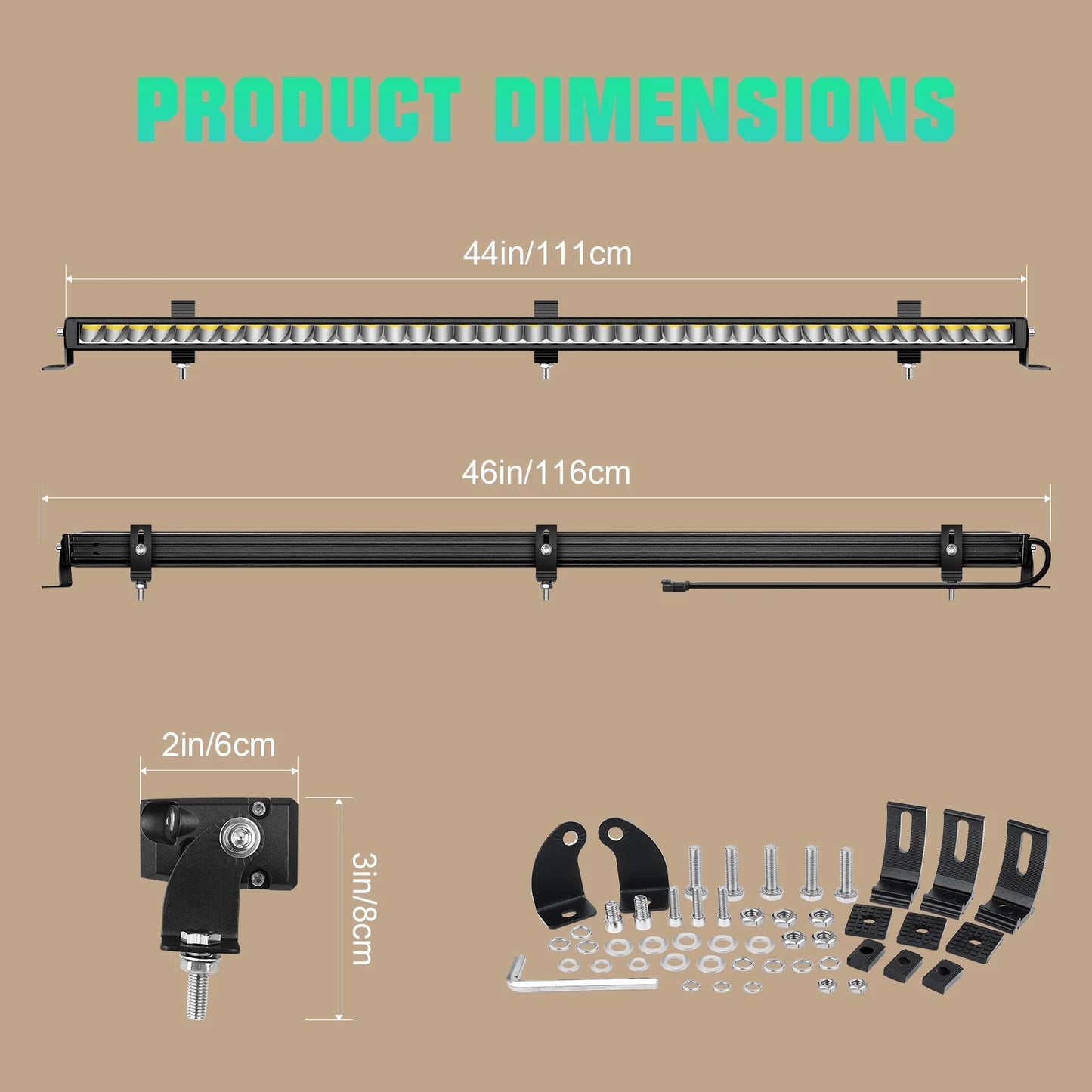 12'' 23'' 33'' 30W 60W 90W Off Road Straight LED Light Bar