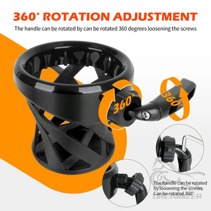 Motorcycle Cup Holder Handlebar Drink Bottle Cup Bracket Mounted For Harley Road Glide Electra Glide Dyna Softail XL883 FLHR