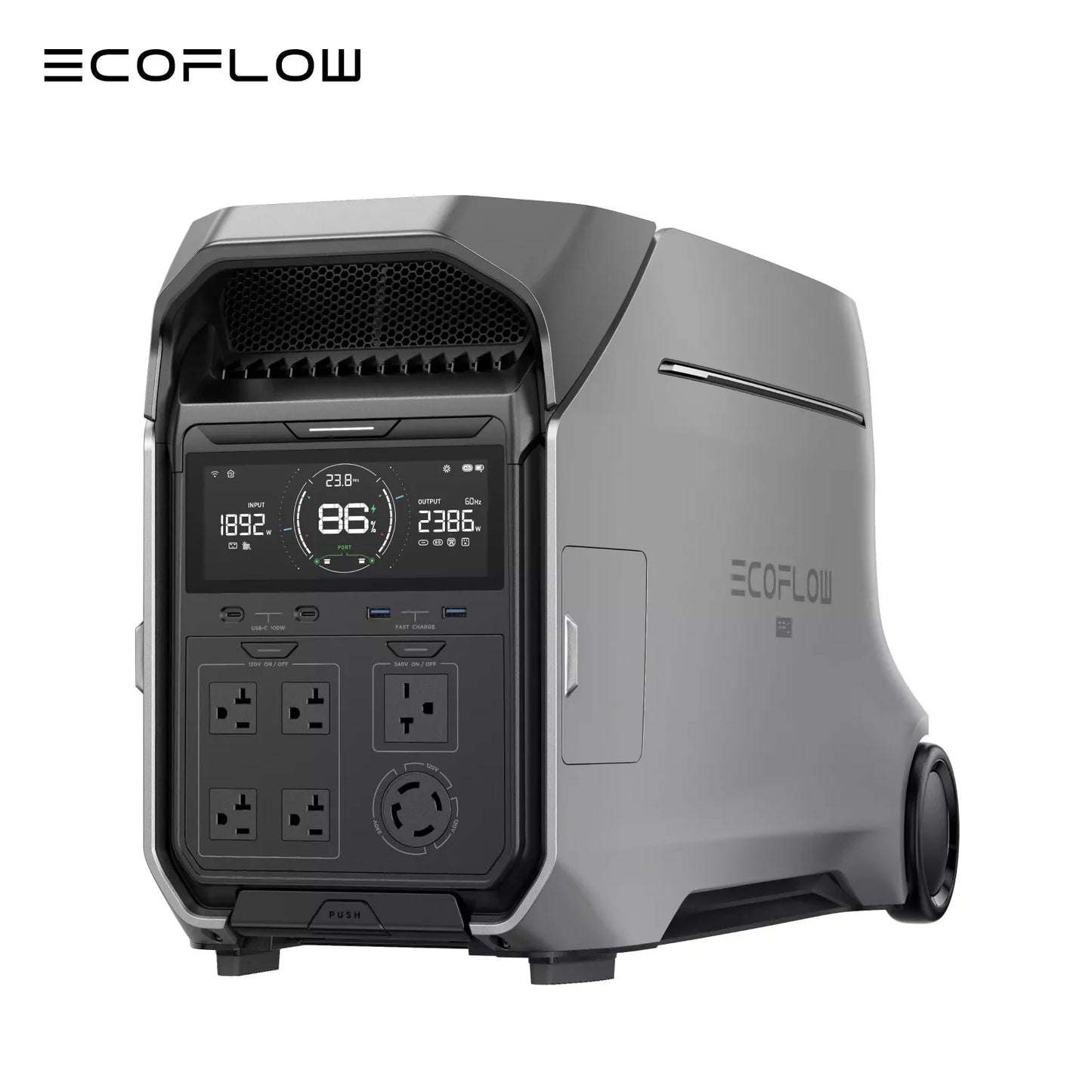 Portable Power Station,  Expandable to 48kWh, 120/240V 4000W AC Output, Solar Generator