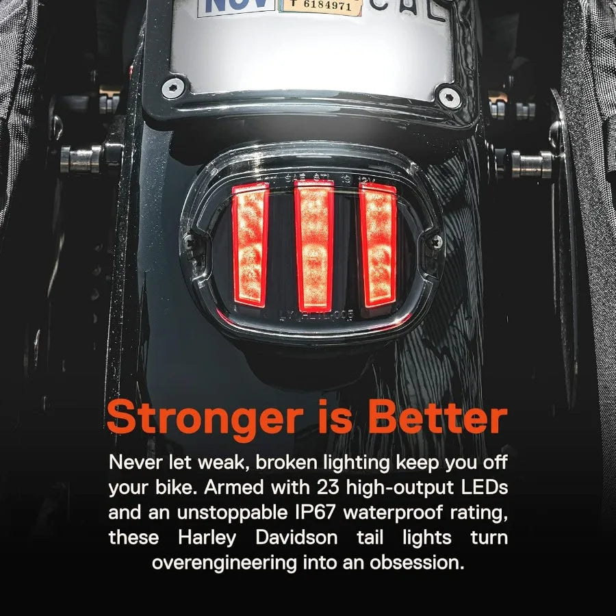 LED Brake Tail Light for Harley Davidson Blinker Turn Signal DOT Integrated Rear Red