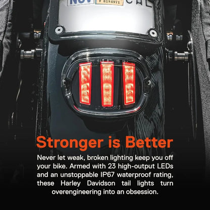 LED Brake Tail Light for Harley Davidson Blinker Turn Signal DOT Integrated Rear Red