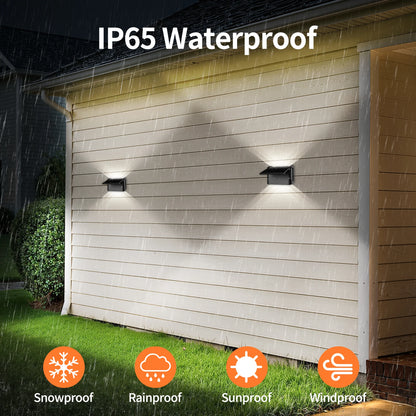 Solar Wall Lights 2 Pack with Remote, 3 Color Modes