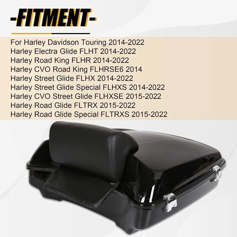trunk luggage w/backrest 2014-2024 harley davidson touring models